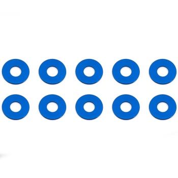 ASSOCIATED BLUE ALUMINUM BULKHEAD WASHERS 7.8 x 0.5MM (10)