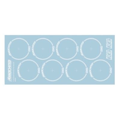 ASSOCIATED RC10F6 TYRE DECALS WHITE