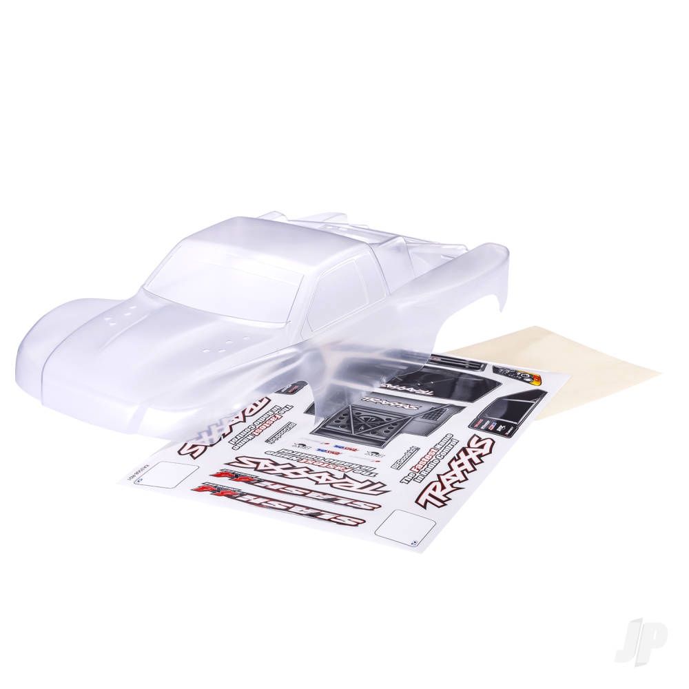 Body, Slash 4X4 (also fits Slash VXL &amp; Slash 2WD) (Clear, requires painting)/ window masks/ decal sheet (requires #6967 latches and #6966 latch mounts for clipless mounting)
