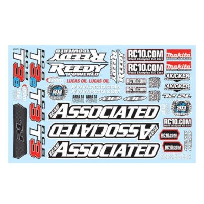 TEAM ASSOCIATED RC8T3/T3e DECAL SHEET