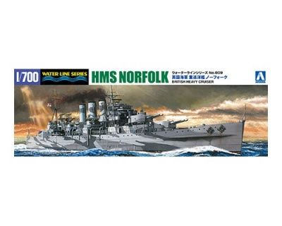 Ship Aoshima 1/700 HMS Norfolk British Heavy Cruiser
