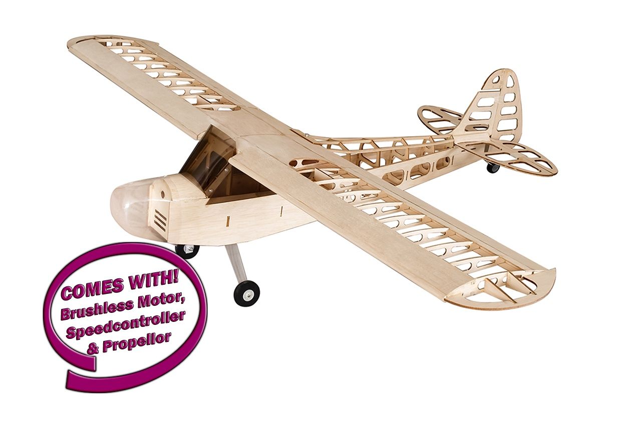 DW J3 Cub Balsa Kit 1.2M (Inc Motor, ESC, Prop)
