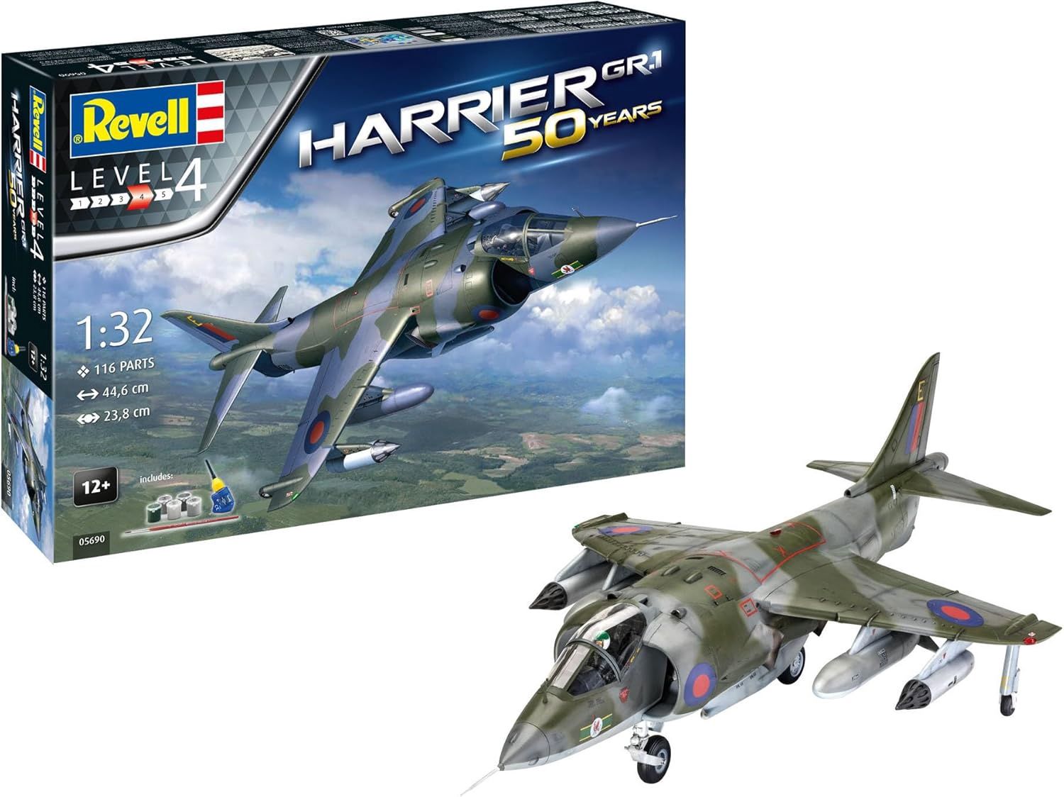 Aircraft Revell 1/32 Gift Set Harrier GR.1 50th Anniversary