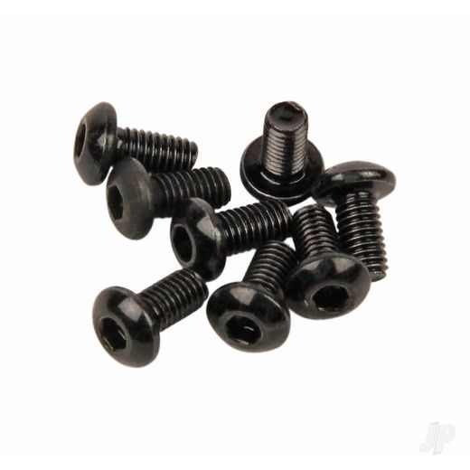 M3 Button Head Screws Black (3x5mm) Allen Head 10 pcs