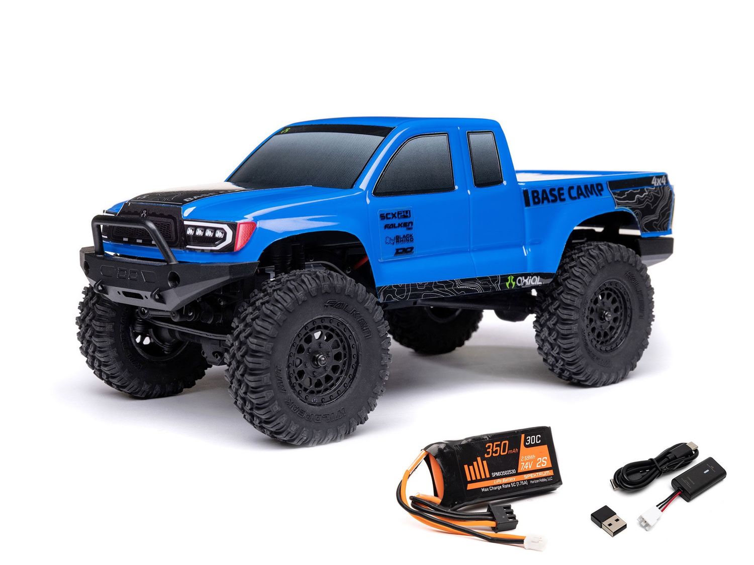 SCX24 Base Camp 4WD Rock Crawler RTR Blue