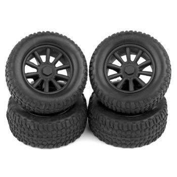 ASSOCIATED SC28 WHEELS &amp; TYRES MOUNTED (F/R)