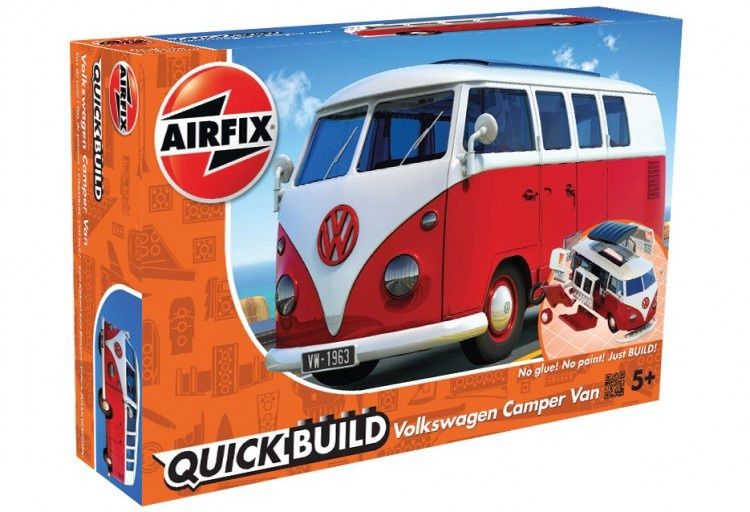 Cars, Bikes and Trucks Airfix Quickbuild Quickbuild VW Camper Van (Red)