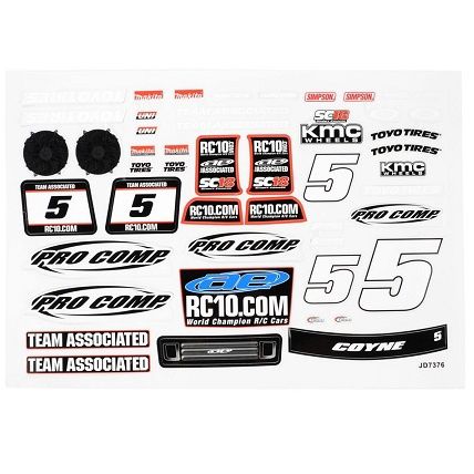 Team Associated Sc18 Pro Comp Decals