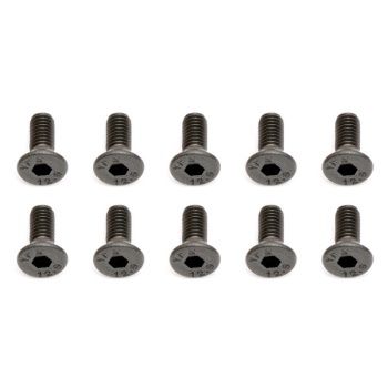 Team Associated M3 X 8 Flat Head Hex Screw (10)