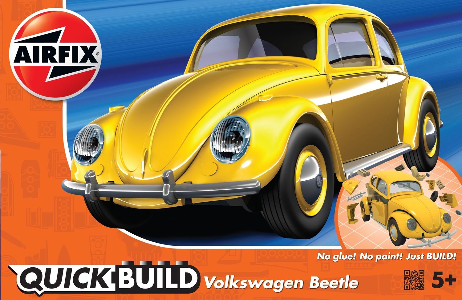Cars, Bikes and Trucks Airfix Quickbuild Quickbuild VW Beetle (Yellow)