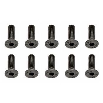 Team Associated M3 X 10 Flat Head Hex Screw (10)