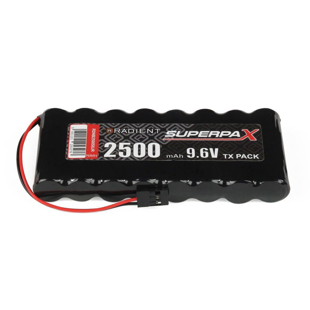 NiMH 9.6V 2500mAh AA Flat, Tx, JR