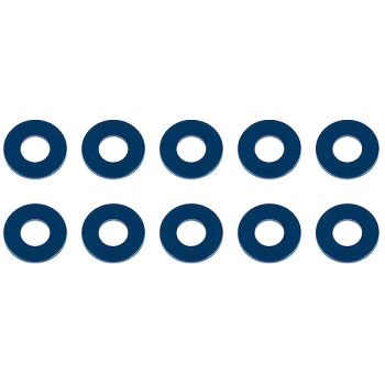 ASSOCIATED WASHERS 7.8 x 3.5 x 0.5mm BLUE ALUMINIUM (10)