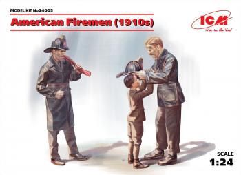 Military ICM 1/24 American Firemen (1910's) 3 Figs