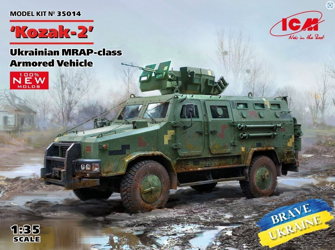 Military ICM 1/35 Kozak-2, Ukrainian MRAP-class Armored Vehicle