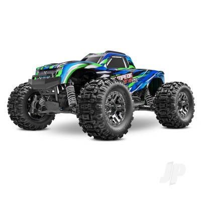 Stampede 4X4 HD VXL 1:10 4WD RTR Brushless Electric Monster Truck, Green (+ TQi 2-ch, TSM, VXL-3s, Velineon 3500kV, Extreme HD Kit, Clipless Body)