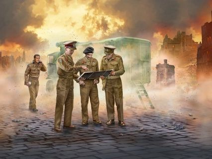 Military ICM 1/35 Montgomery's Staff Set of 4 Figures