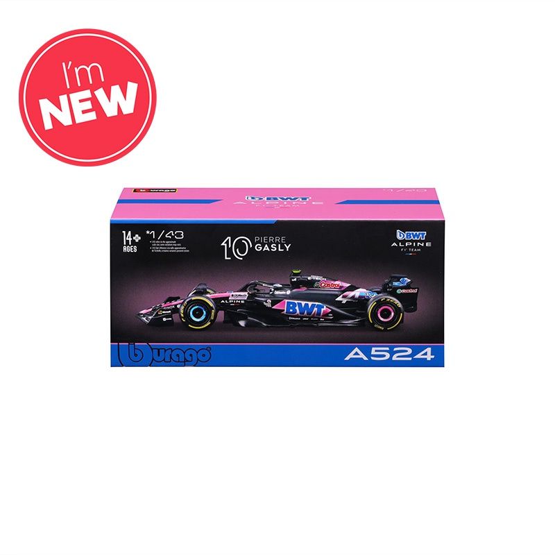 1:43 F1 BWT ALPINE F1 TEAM A524 2024 WITH HELMET GASLY