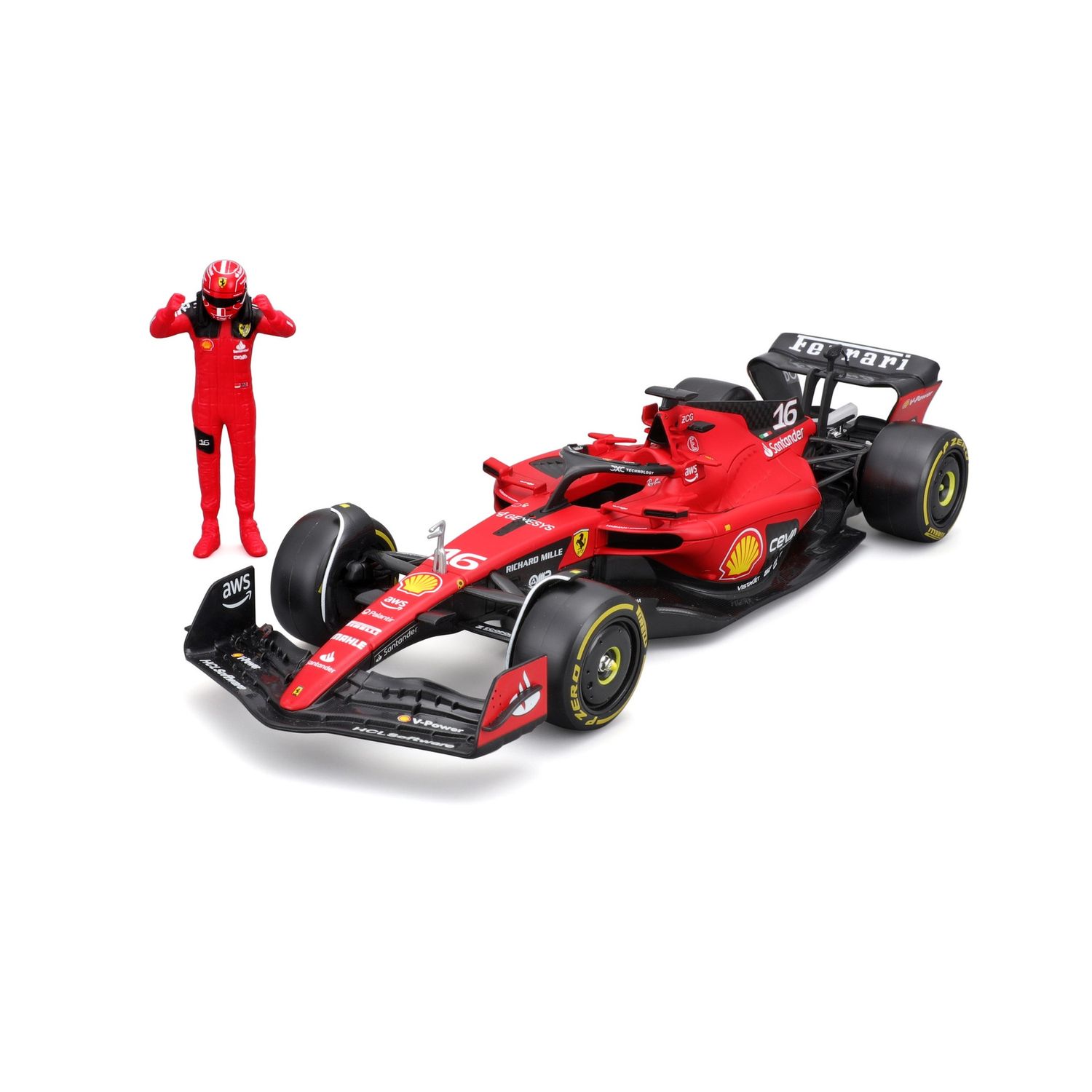 1:24 F1 Ferrari SF-23 2023 With Leclerc Figure