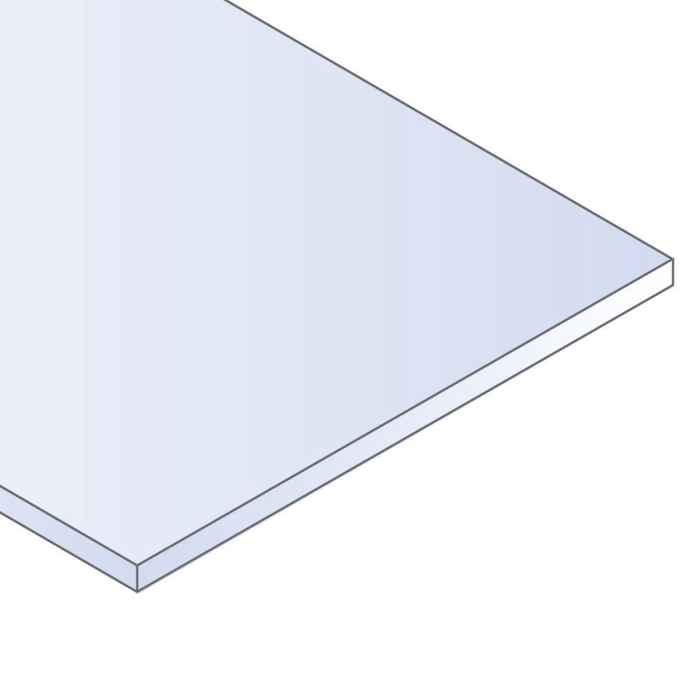 8x21in (20x53cm) White Sheet .040in Thick (3 Sheet per pack)