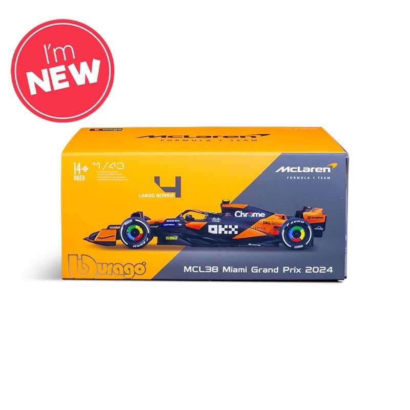 1:43 F1 MCLAREN MCL38 2024 WITH HELMET NORRIS