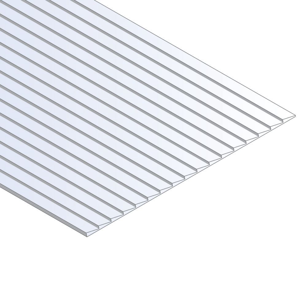 12x24in (30x60cm) Clapboard Siding Sheet .040in (1.0mm) Thick .080in Spacing (1 Sheet per pack)