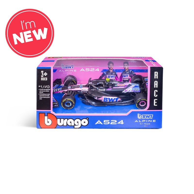 1:43 F1 BWT ALPINE F1 TEAM A524 2024 GASLY IN 12PC DISPENSER