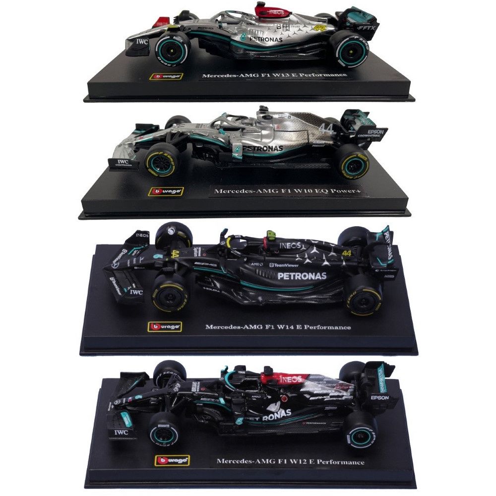 1:43 F1 MB British GP Lewis Hamilton Set 4pk