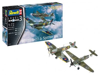 Aircraft Revell 1/72 Combat Set Messerschmitt Bf109G-10 &amp; Spitfire Mk.V
