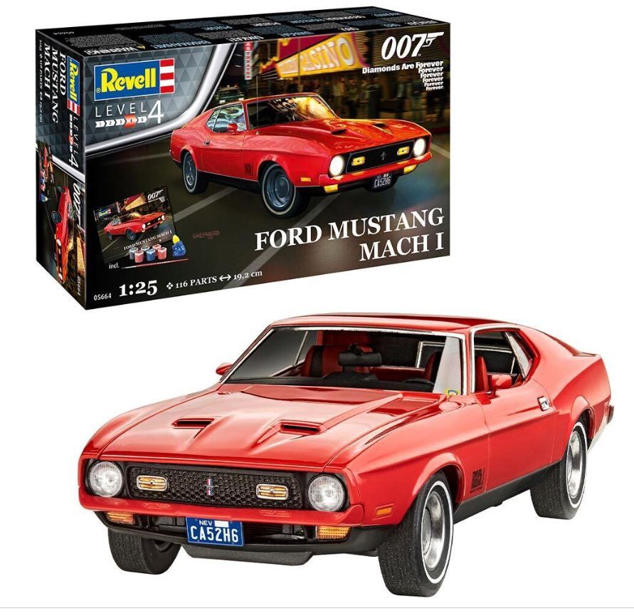 Space, Sci-Fi and TV Revell 1/25 James Bond Diamonds Are Forever Ford Mustang Mach I