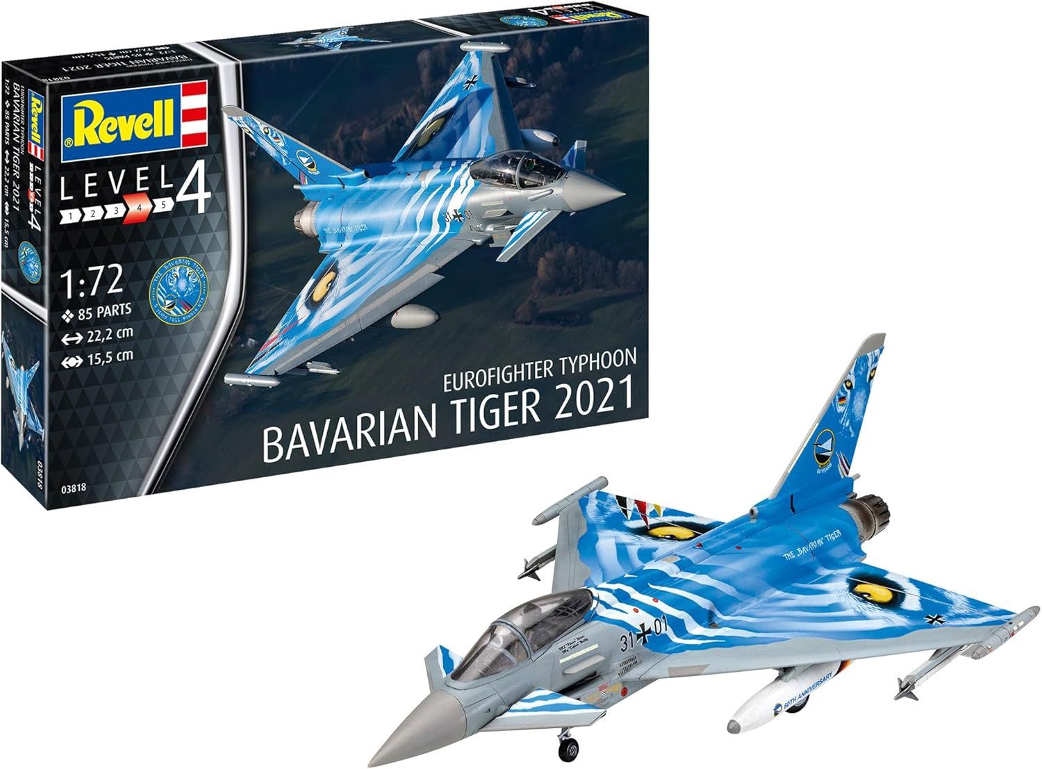 Aircraft Revell 1/72 Eurofighter Typhoon "Bavarian Tiger 2021"