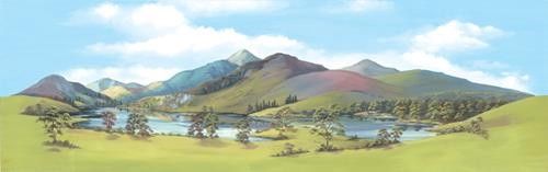 Mountain Lake Medium Backscene (178mm x 559mm)