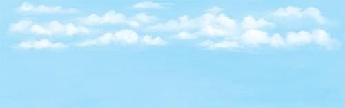 Cloudy Sky Large Backscene (228mm x 736mm)
