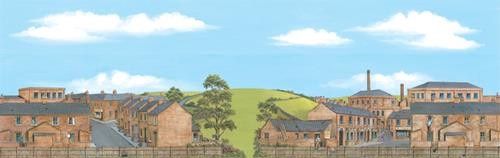 Old Industrial Town Extensions Medium Backscene (178mm x 559mm)