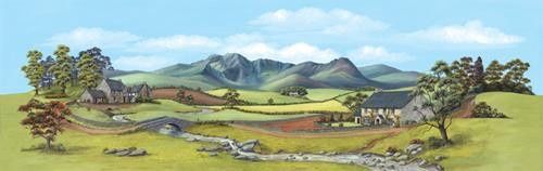 Country with River Large Backscene (228mm x 736mm)