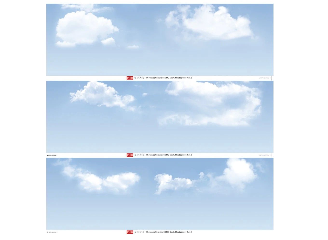 Sky &amp; Clouds Photographic Backscene (2400mm x 330mm)