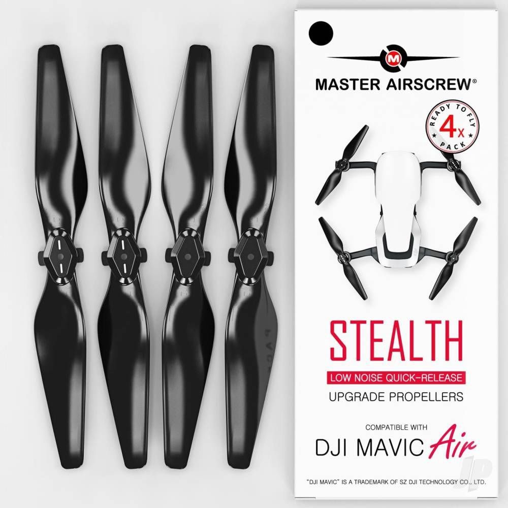 Mavic Air STEALTH Upgrade Propellers 5.3x3.3 Prop Set x4 Black