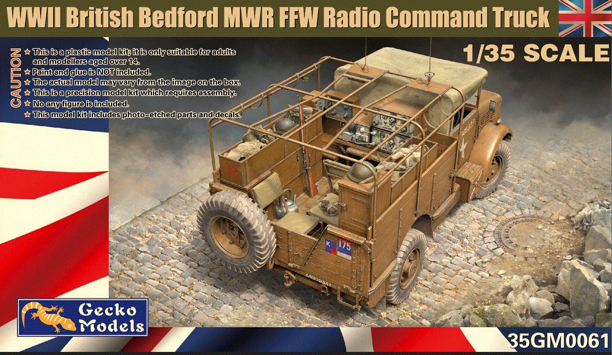 Military Gecko Models 1/35 WWII British Bedford MWR FFW Radio Command Truck
