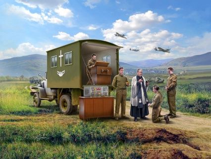 Military ICM 1/35 Confession Before The Fight, WWII Mobile Field Chapel