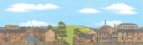 Old Industrial Town Extensions Large Backscene (228mm x 736mm)