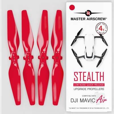 Mavic Air STEALTH Upgrade Propellers 5.3x3.3 Prop Set x4 Red