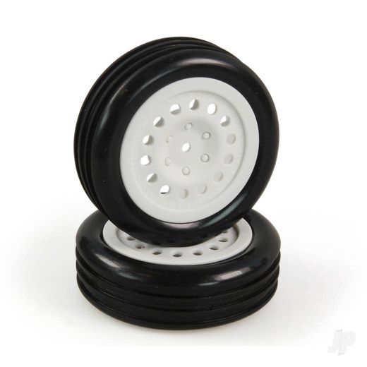 Tire and Wheel Set, Front, White, Premounted
