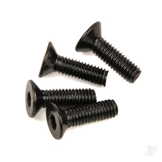 M3 Countersunk Screws Black (3x10mm) Allen Head 4pcs
