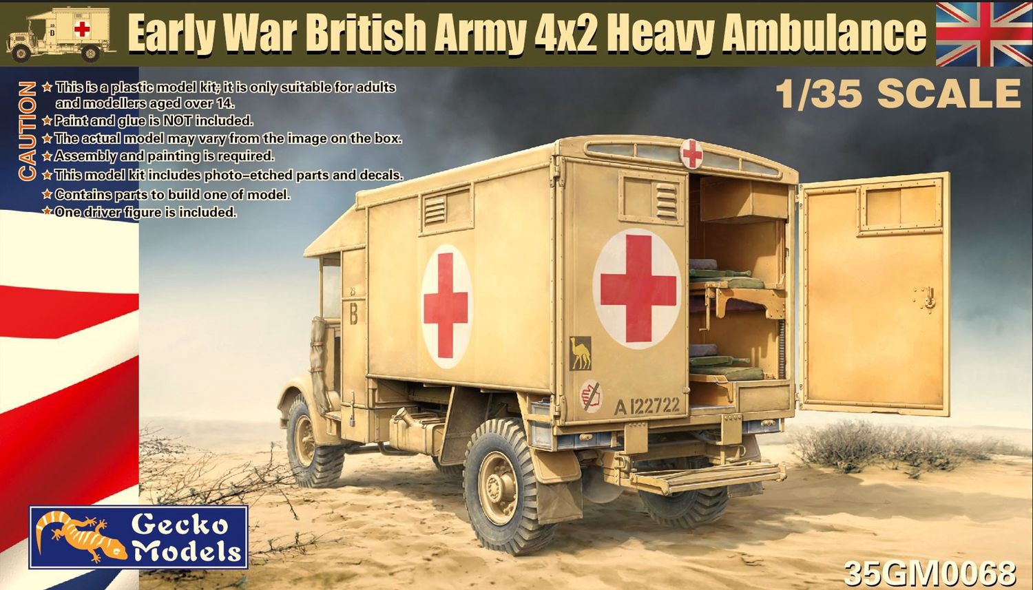Military Gecko Models 1/35 Early War British Army 4×2 Heavy Ambulance