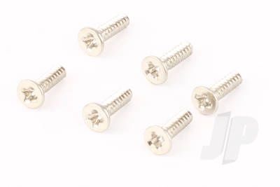 M2.5 Flat Head Screws Black (2.5x8mm) Phillips