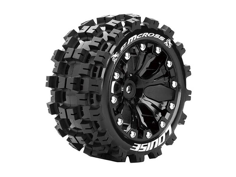 LOUISE RC ST-MCROSS 1/10 SOFT HEX 14MM BLACK ARRMA GRANITE