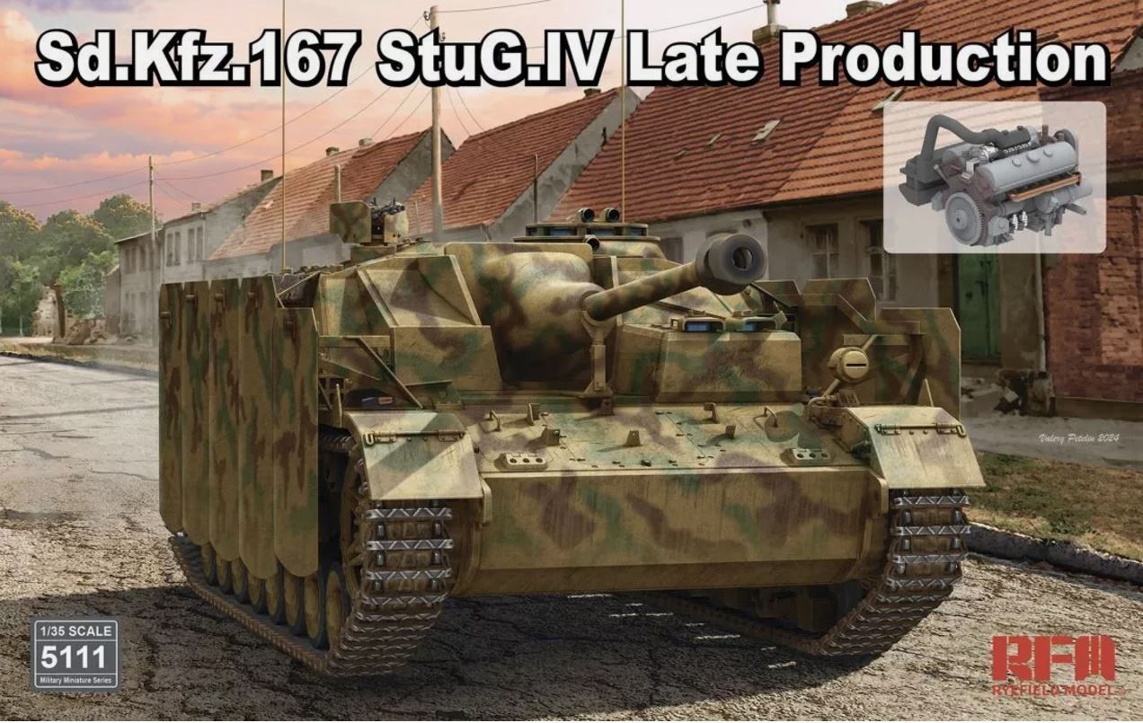 Military Ryefield 1/35 Sd.Kfz.167 StuG.IV Late Production with engine and workable tracks