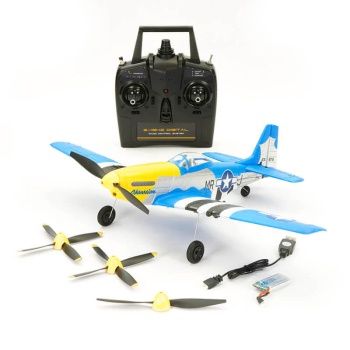 P-51D Mustang V2 Blue 4Ch 400mm Brushed with Gyro RTF