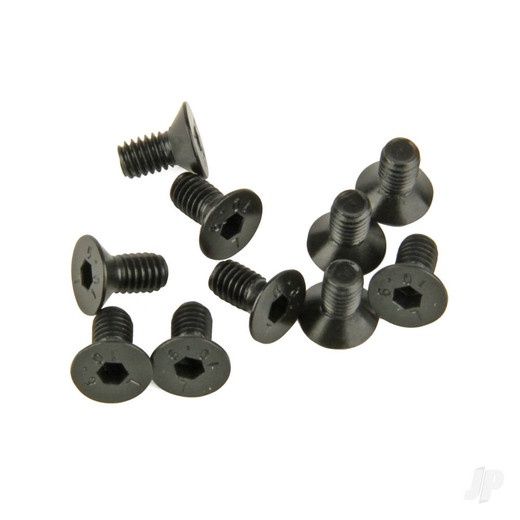 M4 Countersunk Screws Black (4x8mm) Allen Head 10pcs
