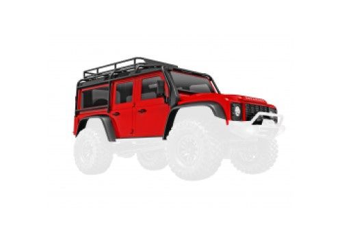 Land Rover Defender Body (Red  Painted) TRX-4M